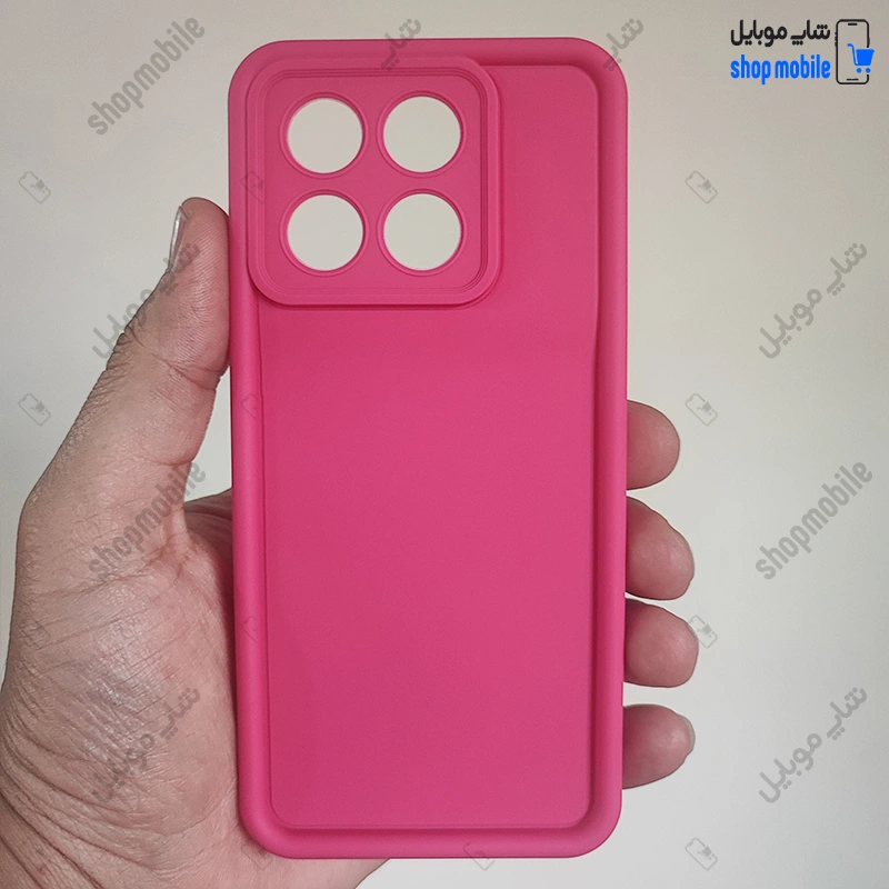 قاب گوشی شیائومی پوکو X6 پرو ردمی K70E (کاور Solid مدل ساده رنگ صورتی)