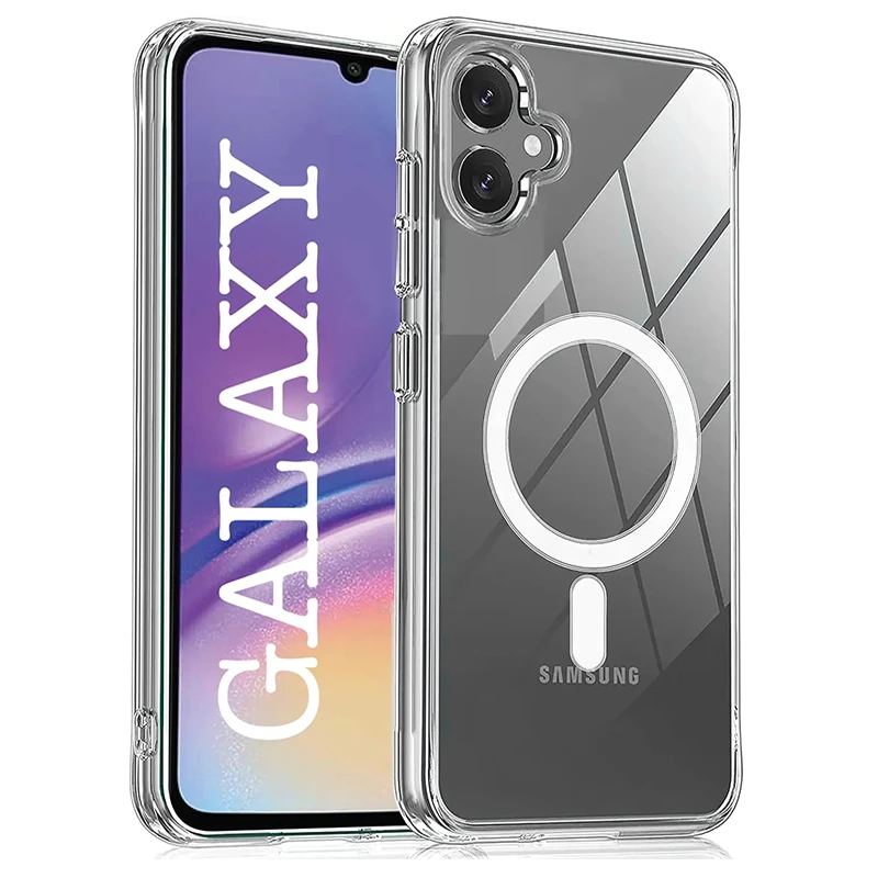 قاب گوشی سامسونگ گلکسی A06 (کاور مگ سیف شفاف مدل Clear Case Magnetic)