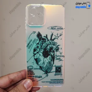 قاب گوشی سامسونگ گلکسی A07 (کاور هولوگرامی فانتزی طرح آناتومی قلب Silver)