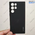قاب گوشی سامسونگ گلکسی S22 اولترا (کاور سیلیکونی Spigen داخل موکتی رنگ مشکی)