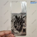 قاب گوشی شیائومی ردمی 13C / پوکو C65 (کاور IMD براش طرح آناتومی قلب Silver)