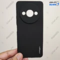 قاب گوشی شیائومی ردمی A3 (کاور سیلیکونی Spigen داخل موکتی رنگ مشکی)