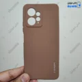 قاب گوشی شیائومی ردمی نوت 12 4G (کاور سیلیکونی Spigen داخل موکتی رنگ نسکافه ای)